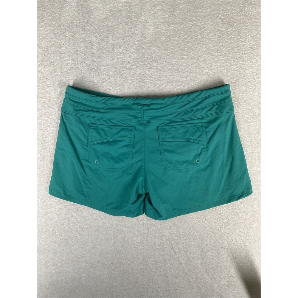 Athleta Surge Swim Shorts Large Green Athletic Quick Dry Drawstring Lined - Picture 9 of 9